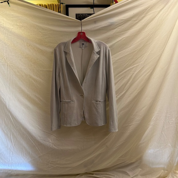 Betabrand Ponte Knit Blazer & Pants Set – Gray Stretch Workwear (Medium) - Picture 13 of 13